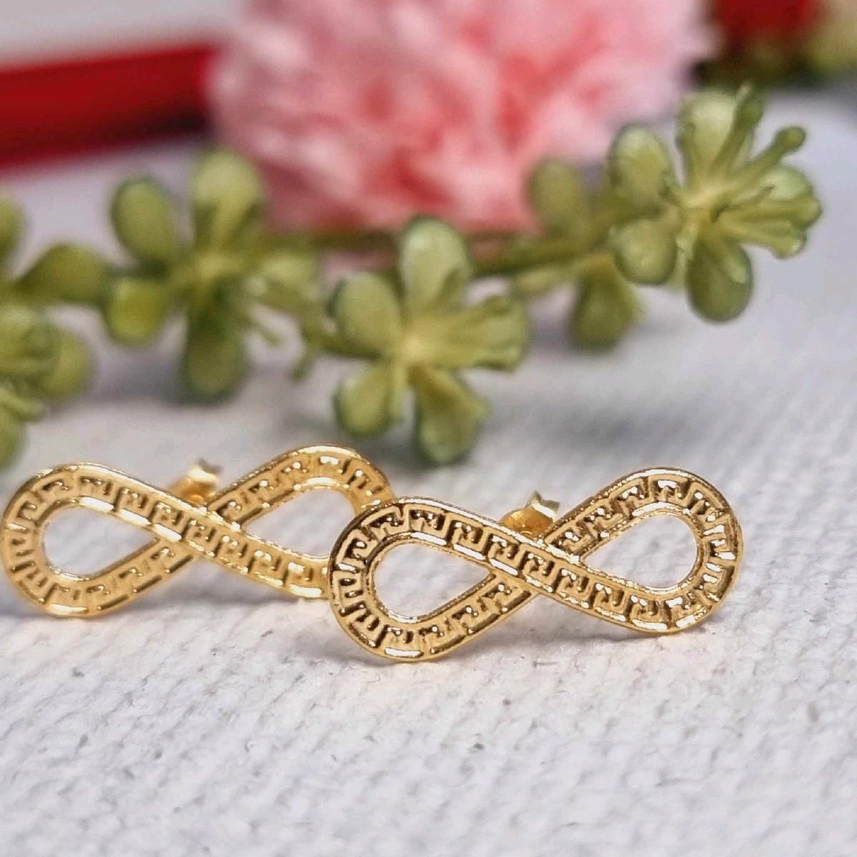 F Infinity Stud Earrings