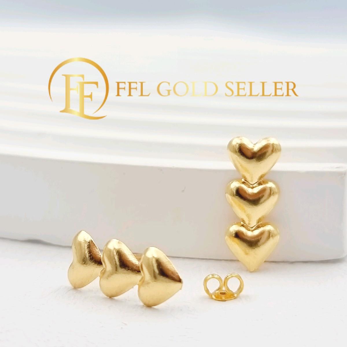FFL Heart Trio Stud