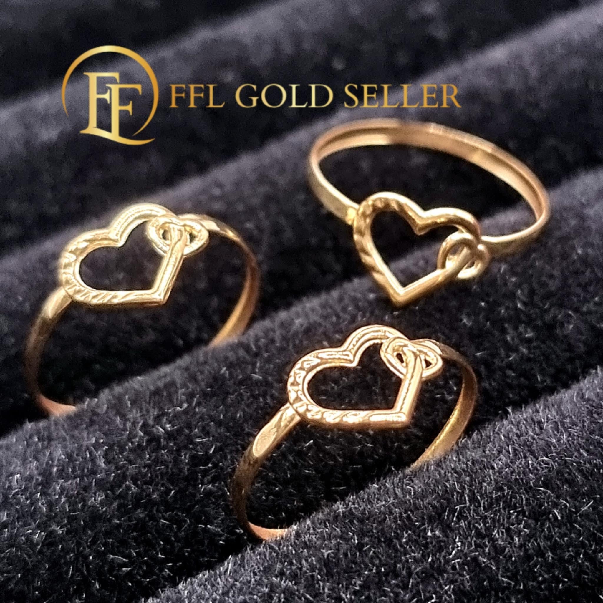 Linked Twinnie Heart Ring