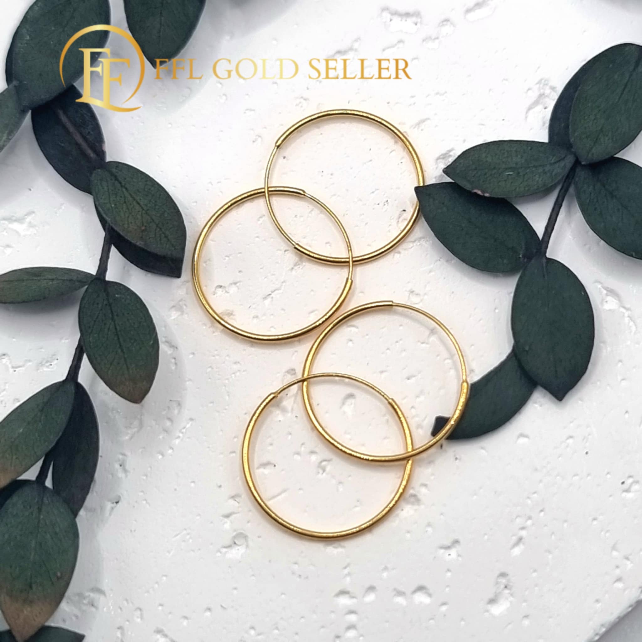 15mm Plain Loop Earrings