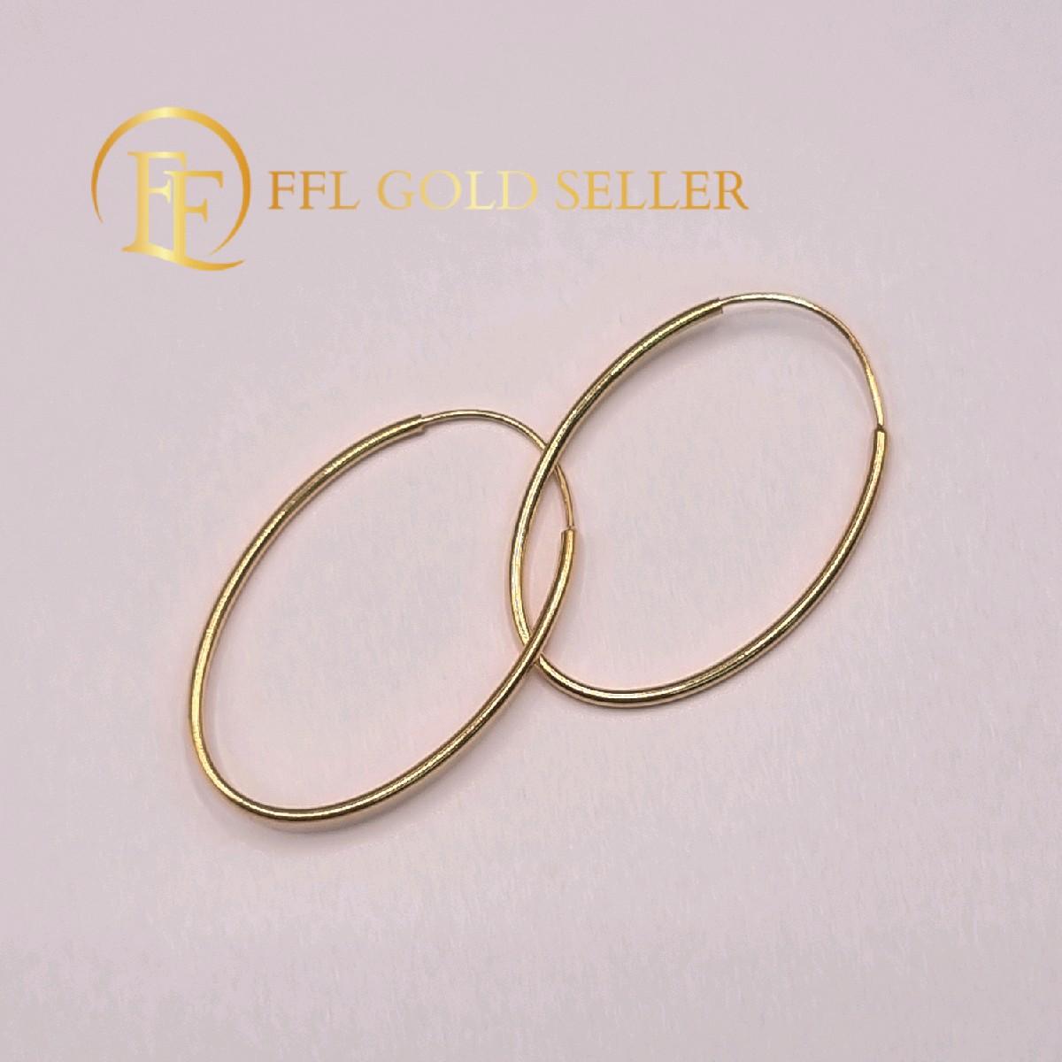 26mm Oval Loop Earrings