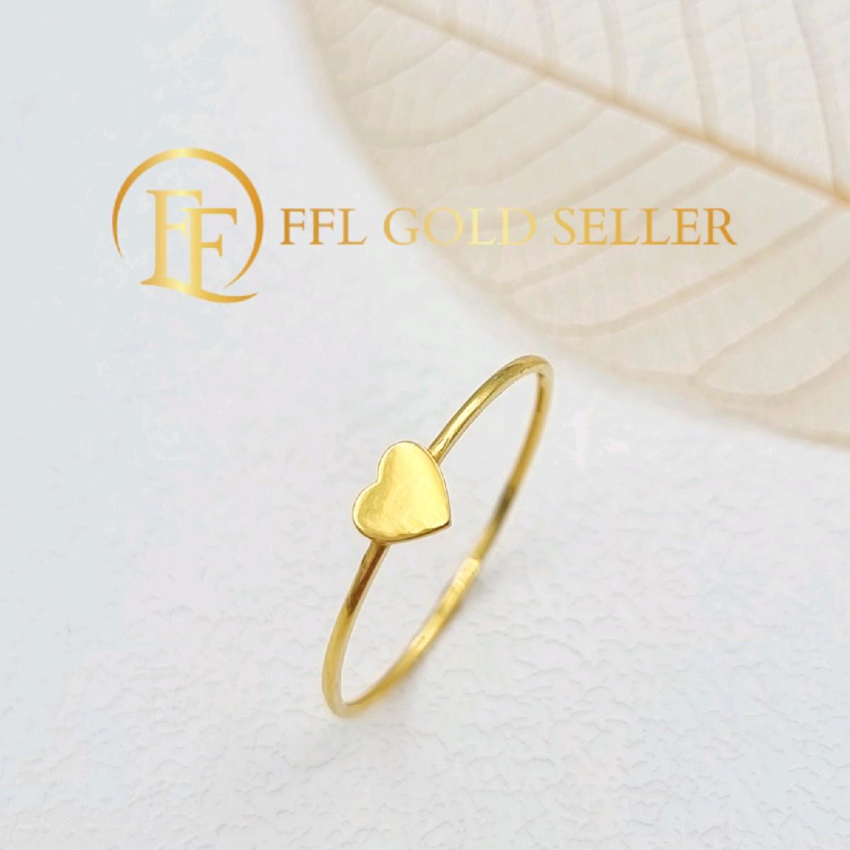 Flat Mirror Heart Ring