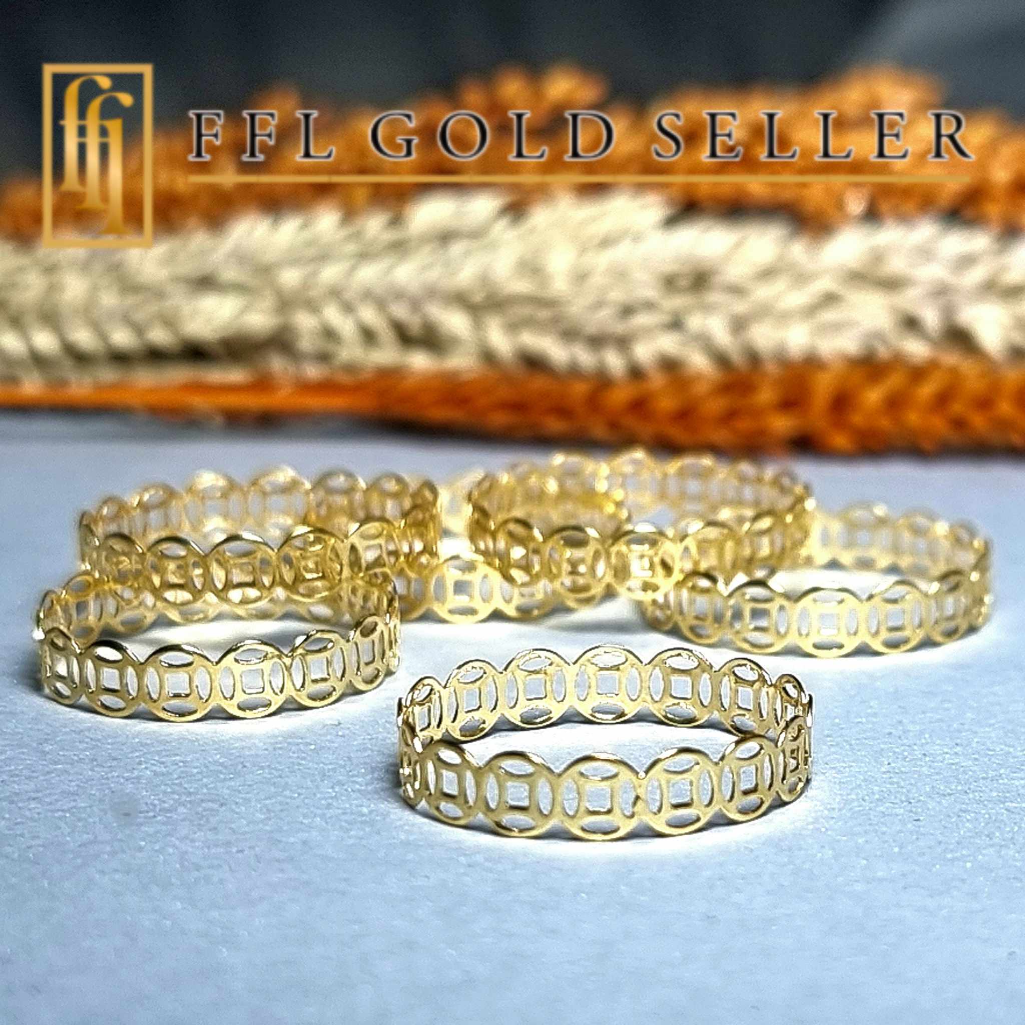 Lucky Coin Band Ring