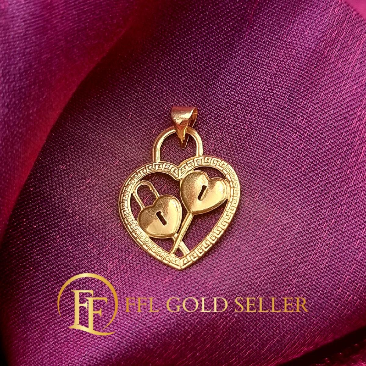 Heart and Padlock Pendant Only | 19mm | CLEARANCE SALE