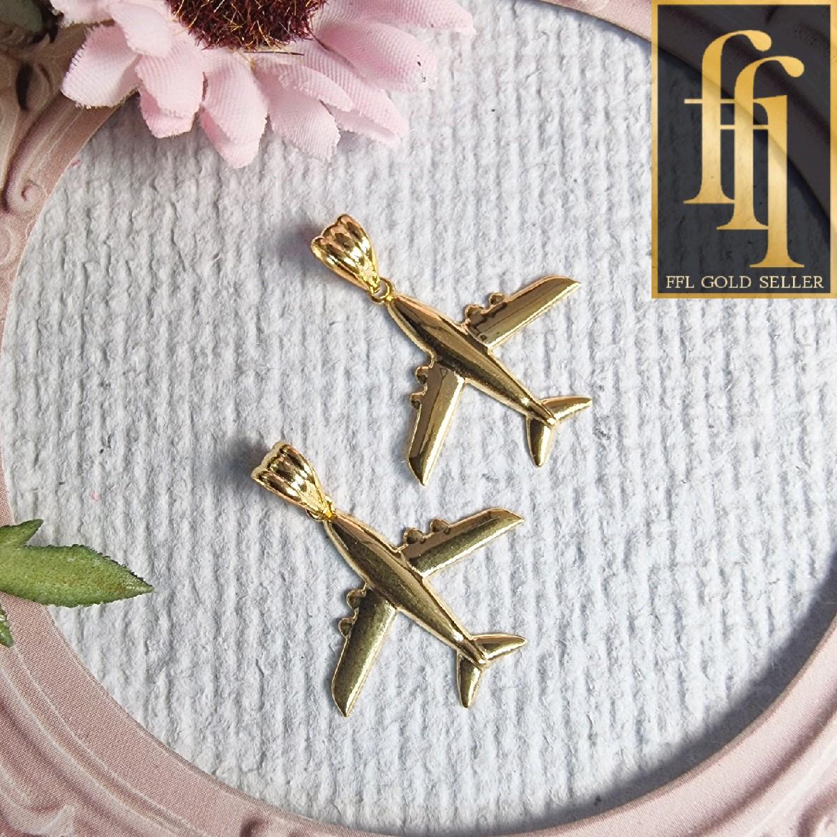Airplane Gold Pendant