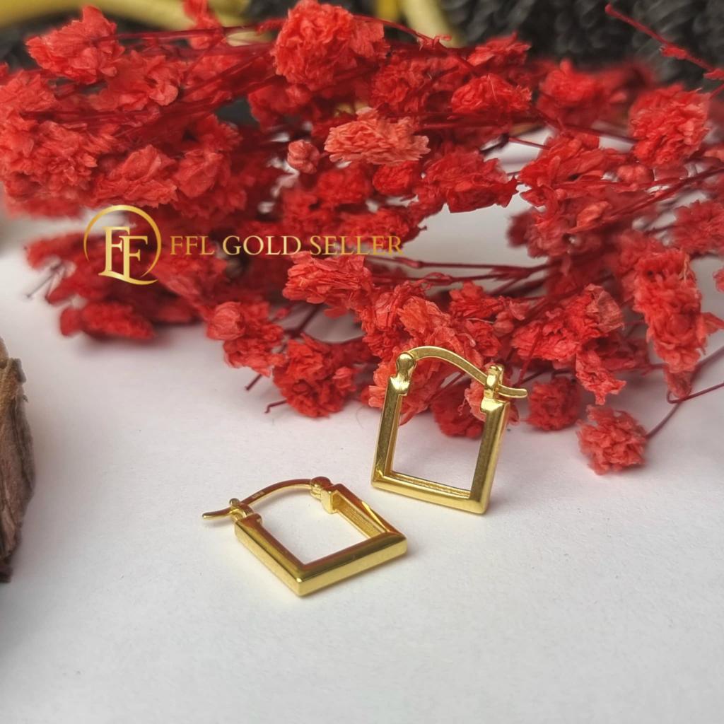 Bella Square Clip Earrings