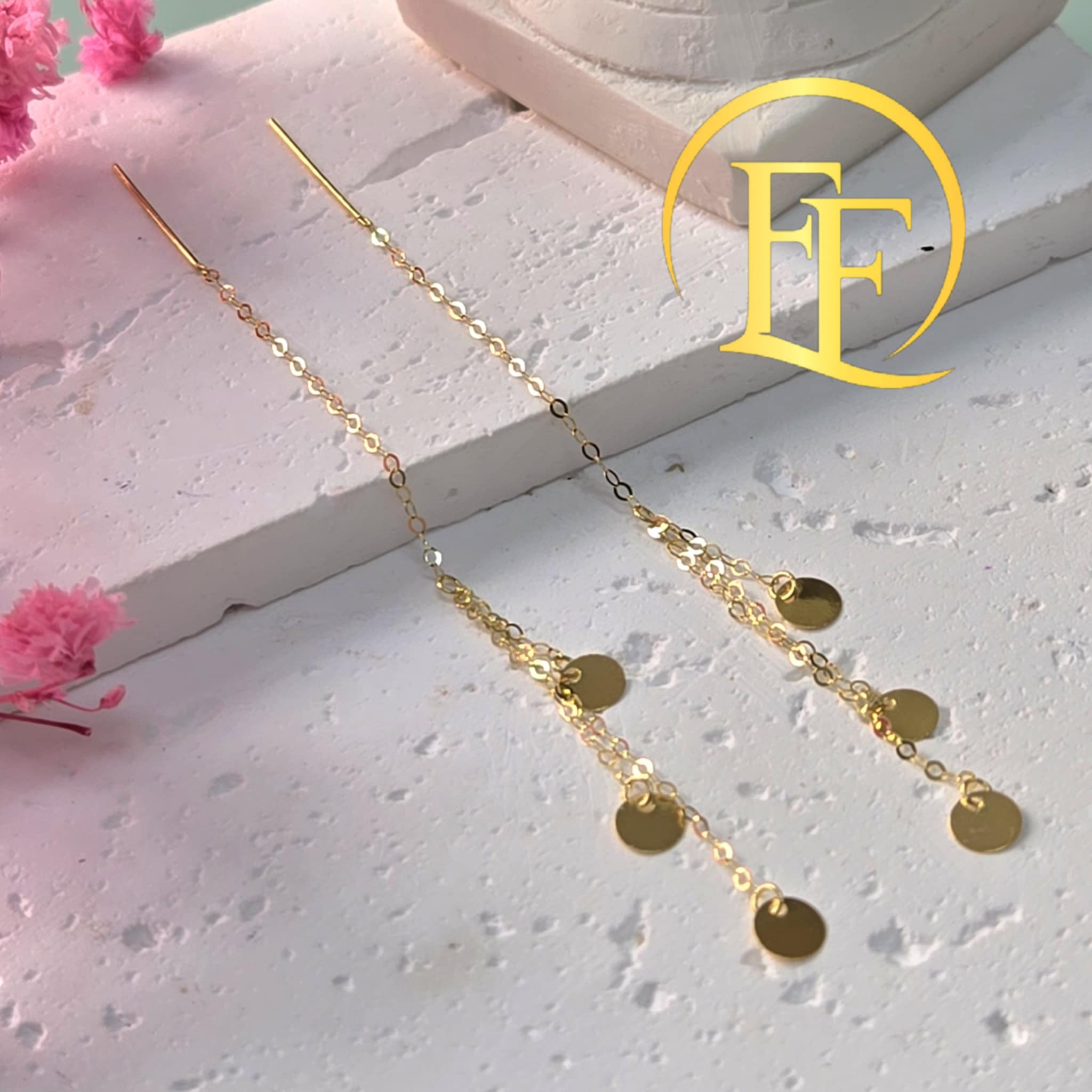 Coin Disc Tictac Earring