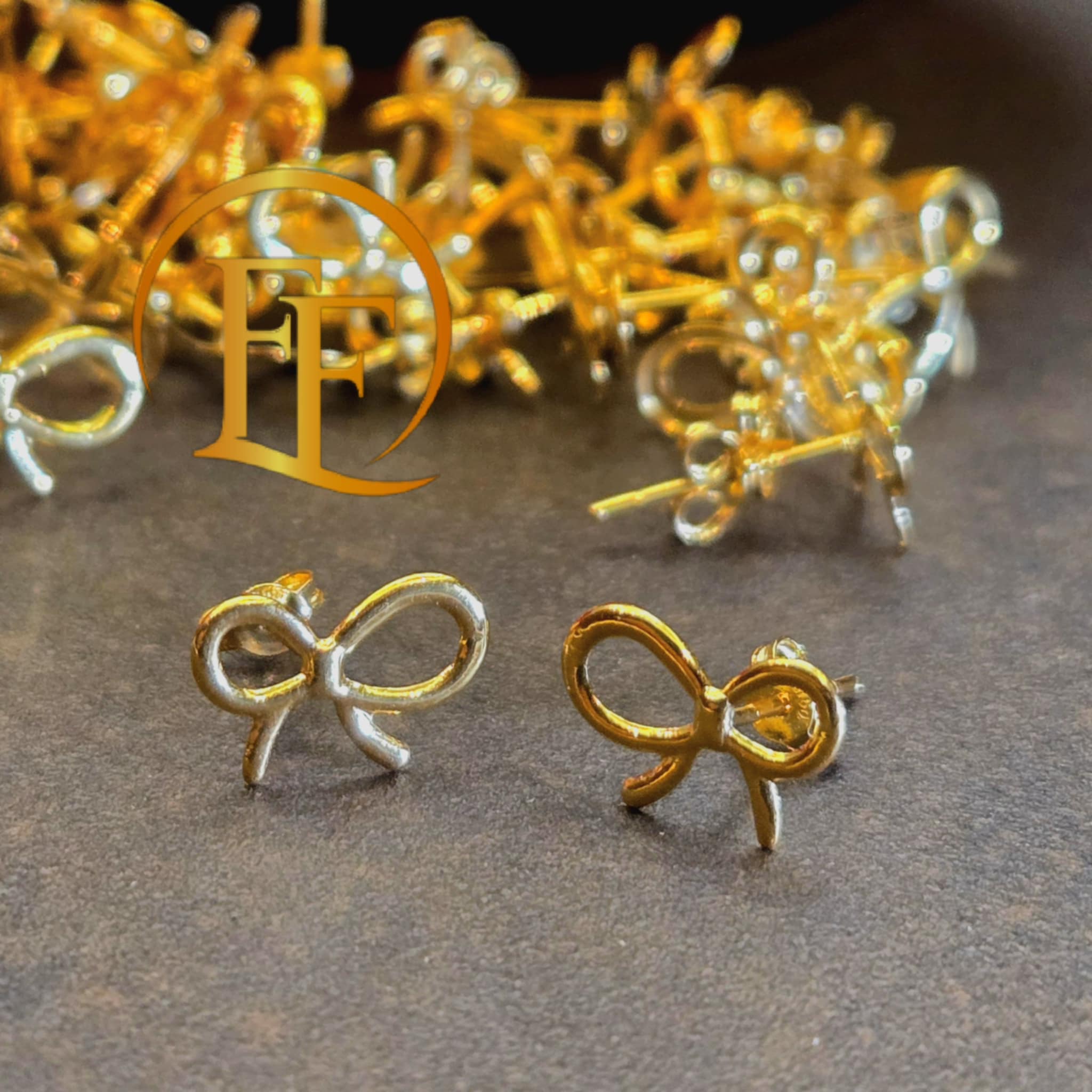 Cute Ribbon Stud Earring