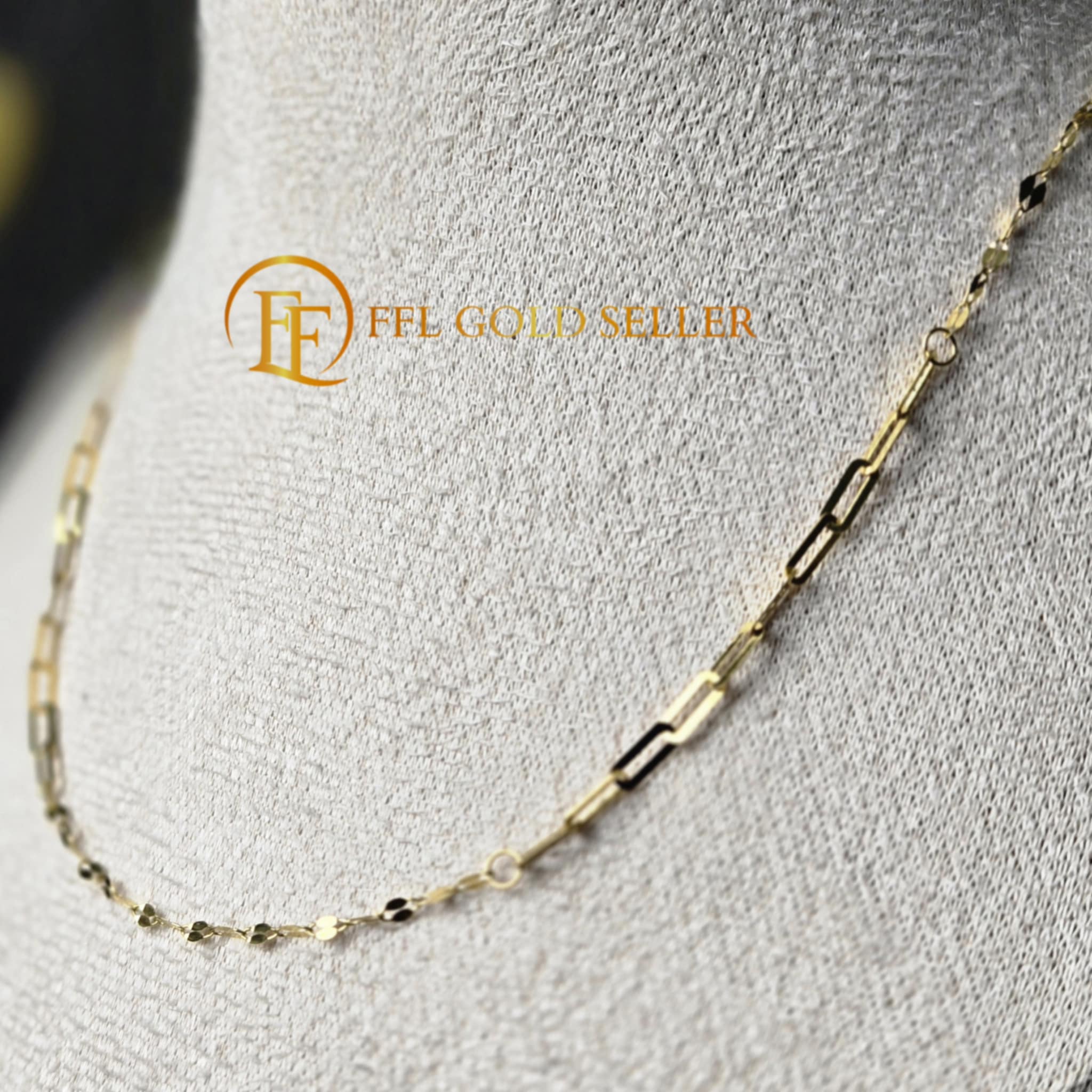 Dancing & Paperclip Combo Chain Necklace