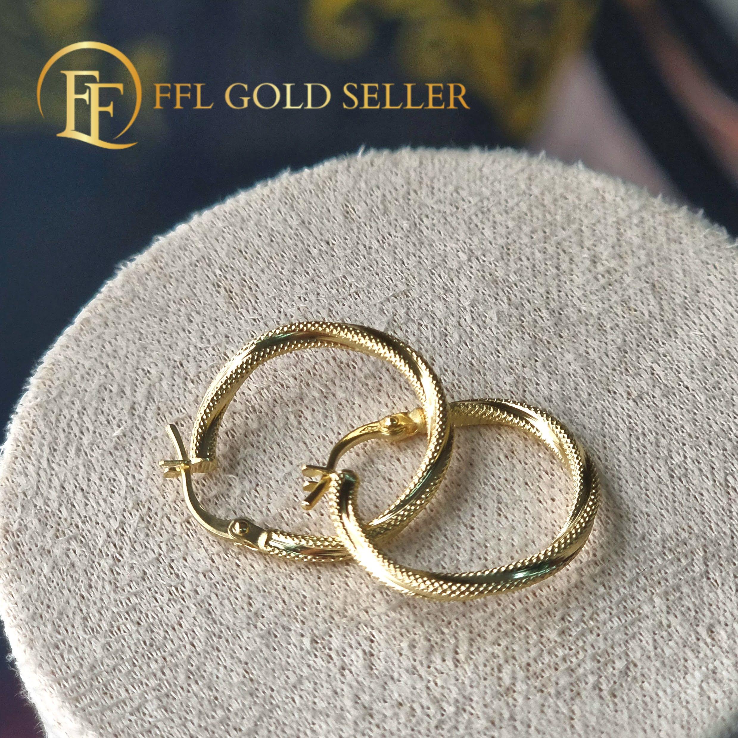 Dotted Twisted Loop Clip Earring