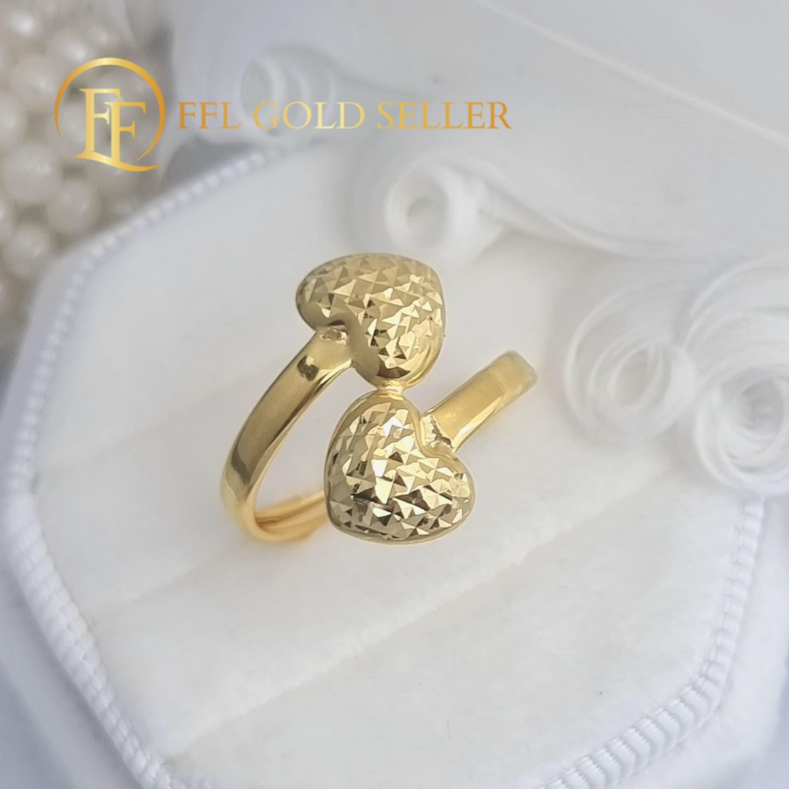 Double Heart Diacut Ring