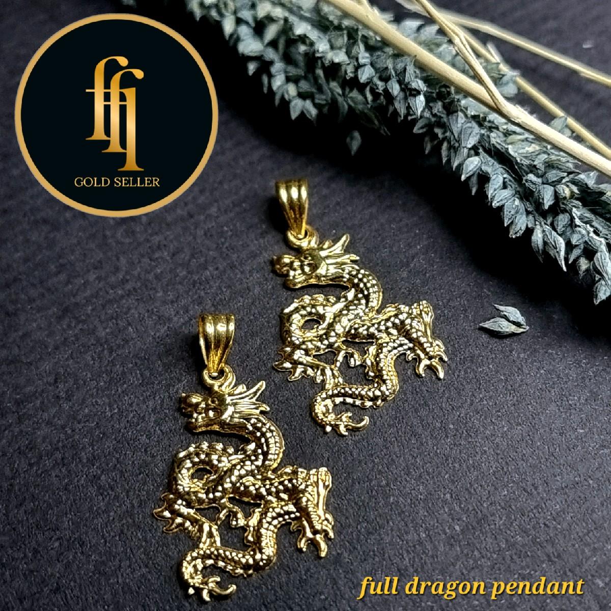 Full Dragon Design Gold Pendant
