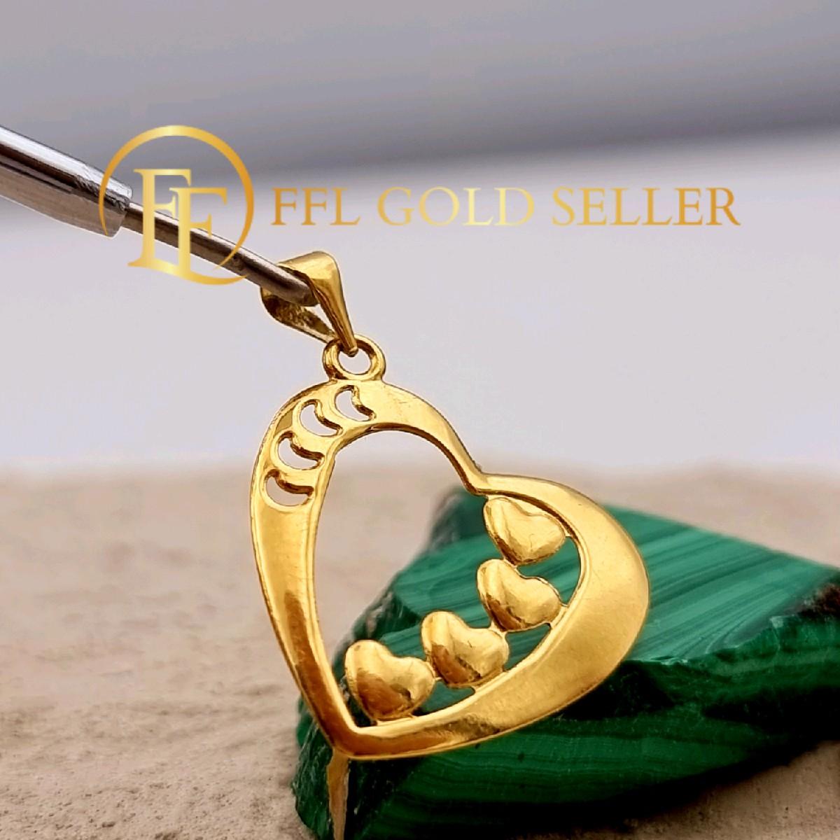 Hannah Heart Gold Pendant
