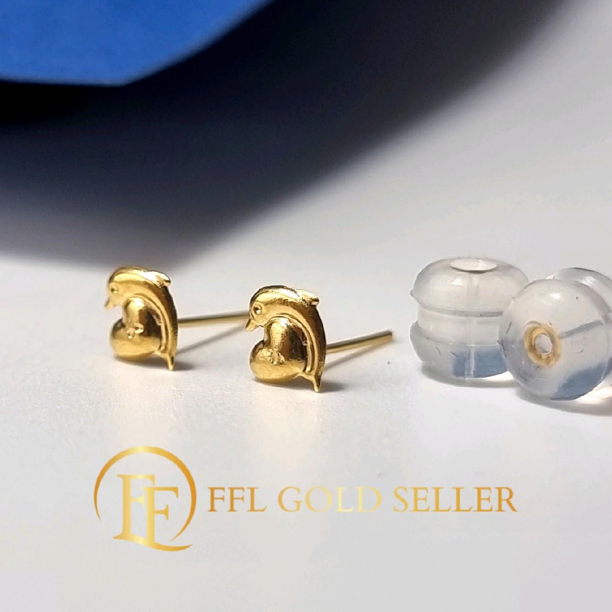 Heart Dolphin Silicon Earring