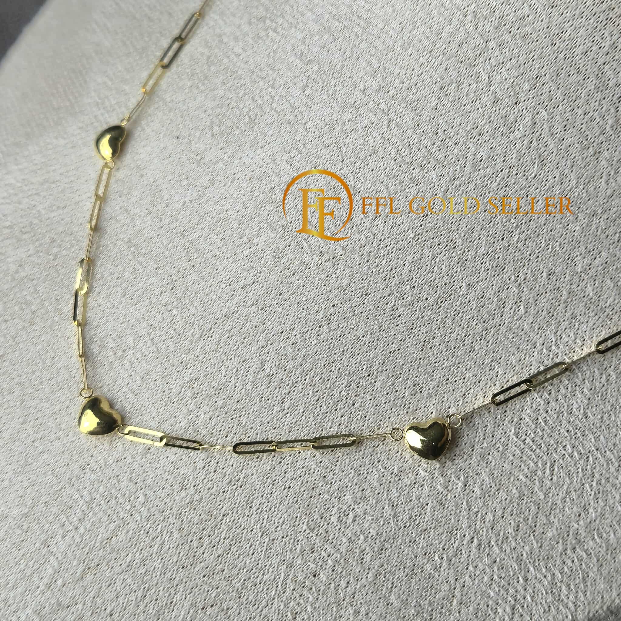 Heart Station Paperclip Centerchain