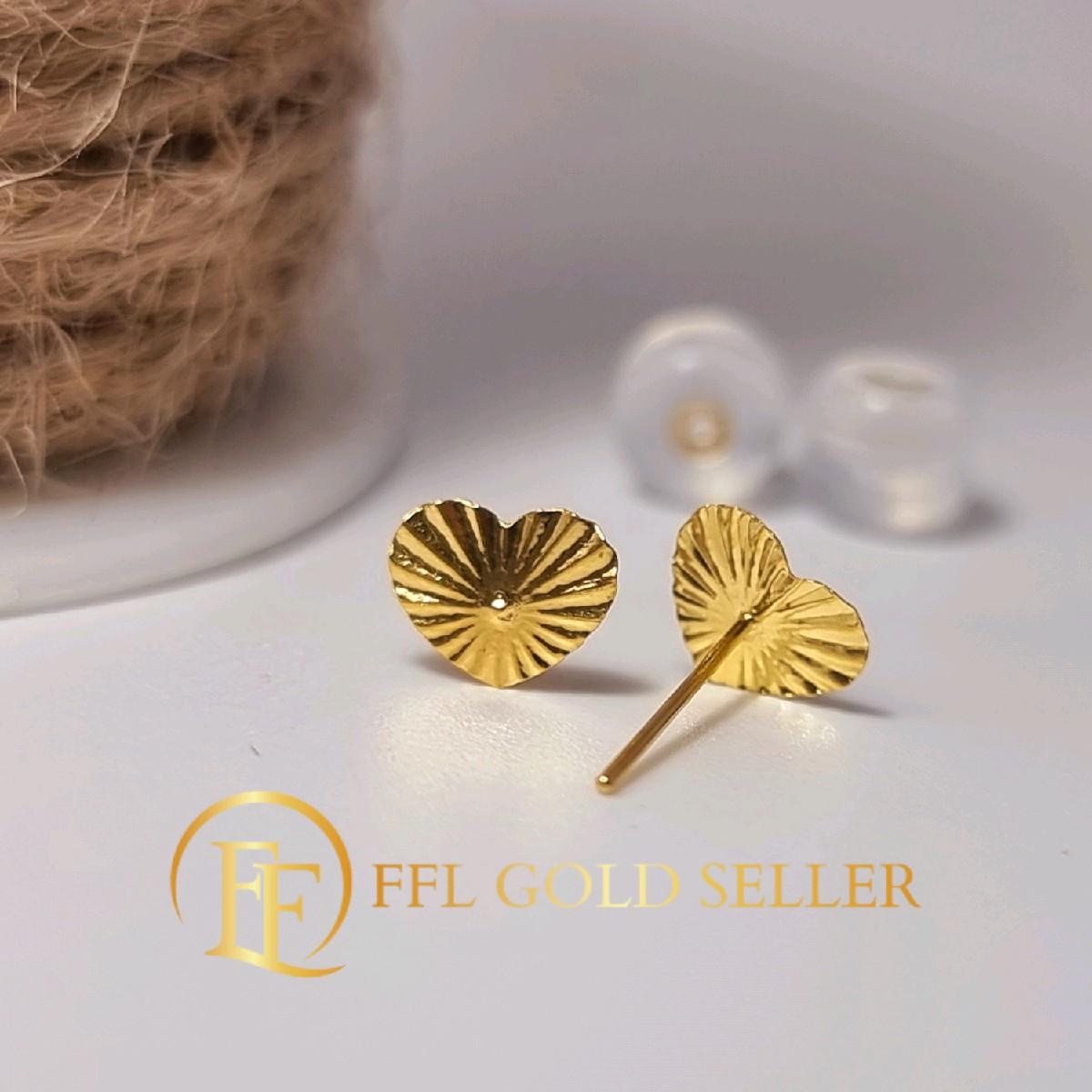 Heart Stripe Silicon Earring