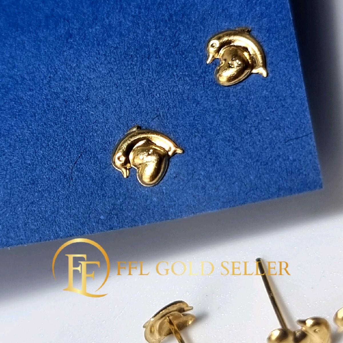 Heart Dolphin Silicon Earring