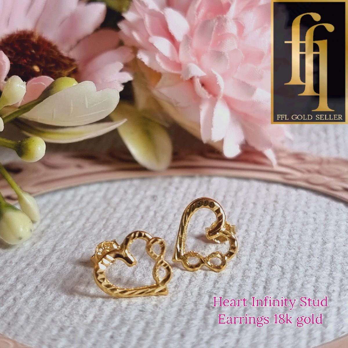 Heart Infinity Stud Earrings