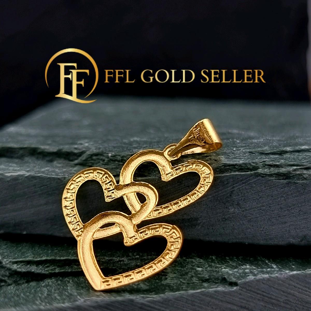 Hendy Triple Heart Gold Pendant
