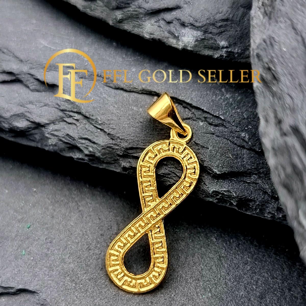 Infinity Design Gold Pendant