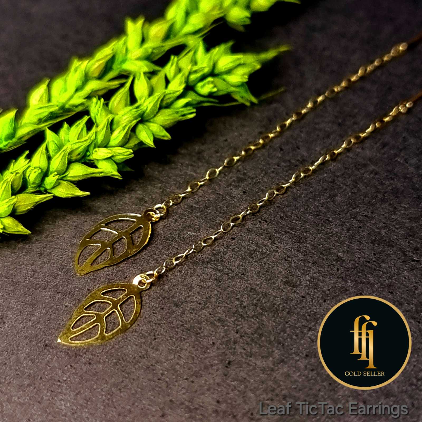Leaf Tictac Earring