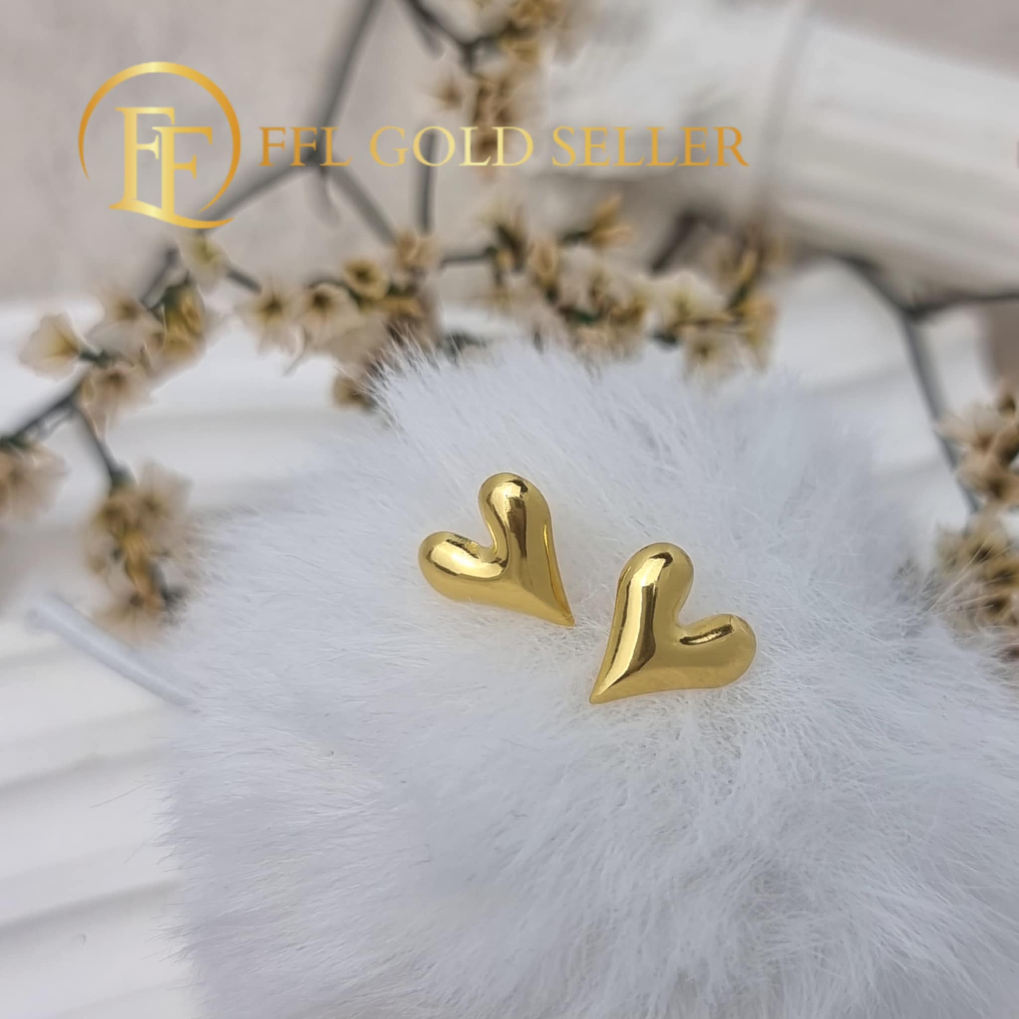 Lovely Heart Stud Earrings