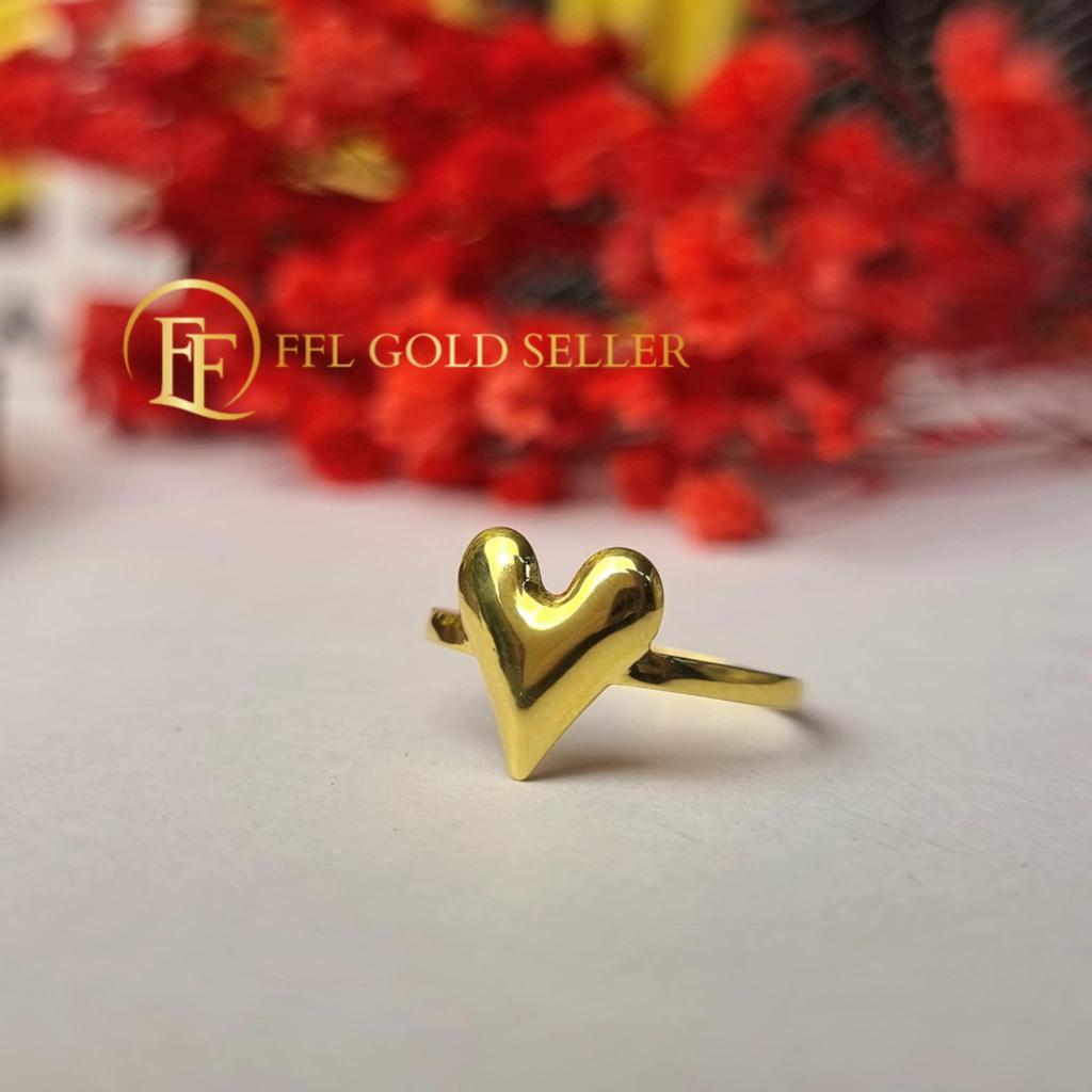Lovely Plain Heart Ring