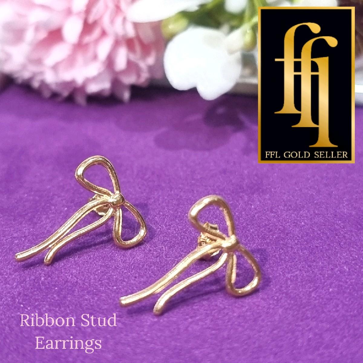 Ribbon Stud Earrings