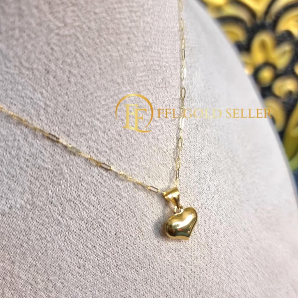 Romina's Plain Heart Micropaperclip Necklace