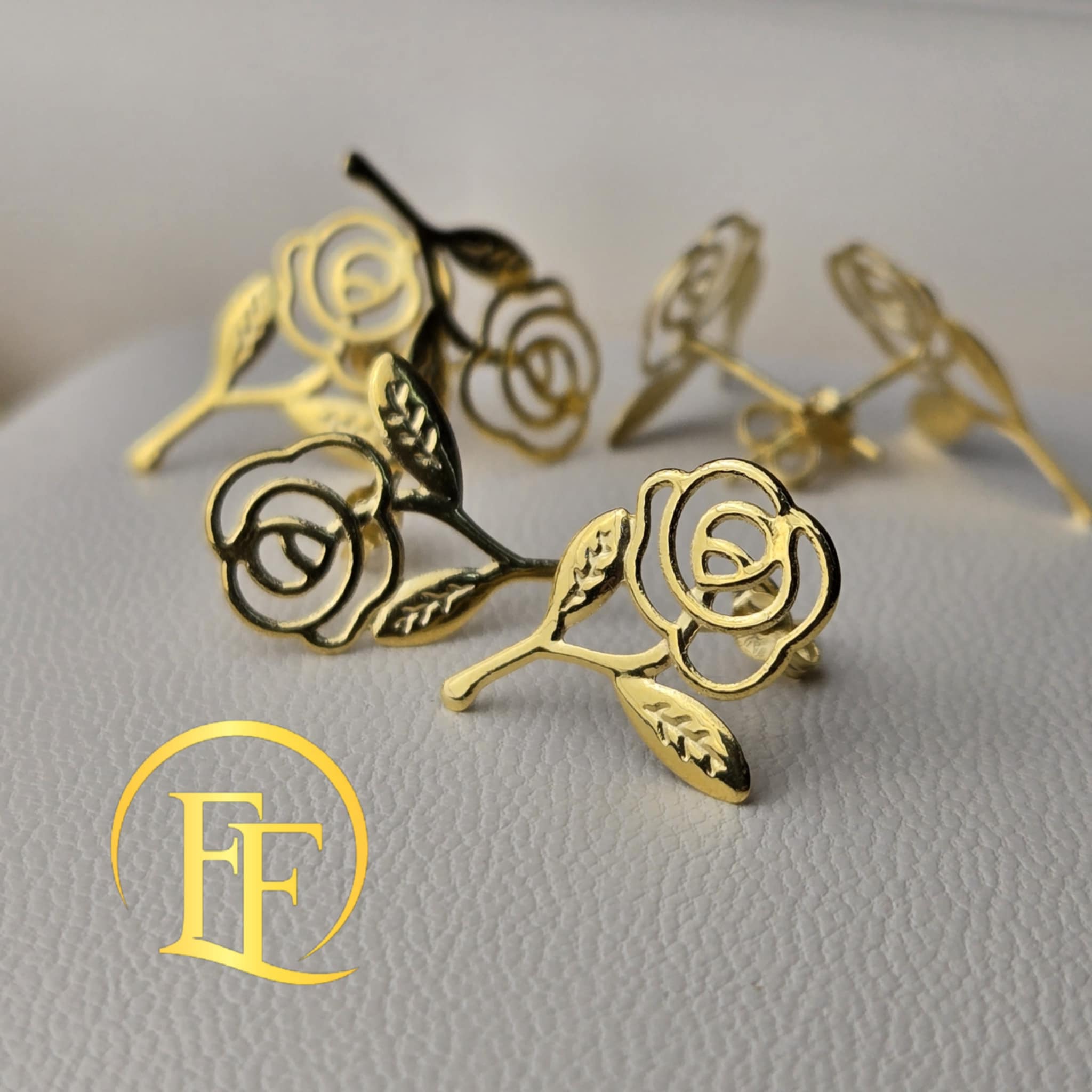 Rose Stud Earrings