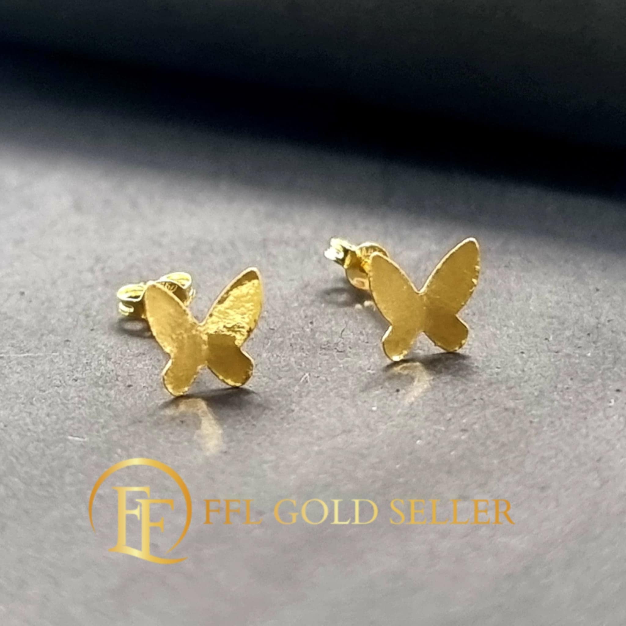 Shiny Butterfly Stud Earring