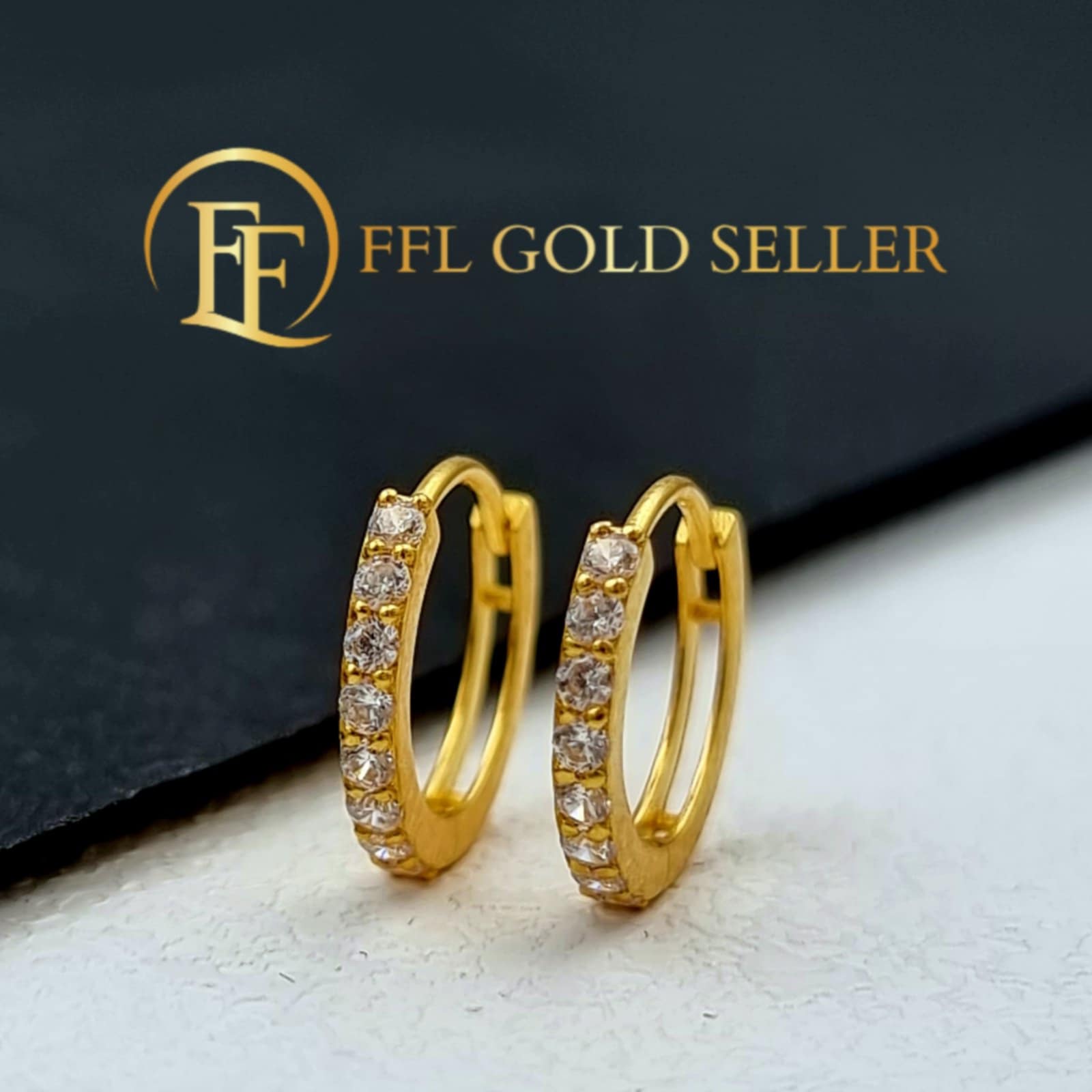 Solid Loop Russ Stone Loop Earring