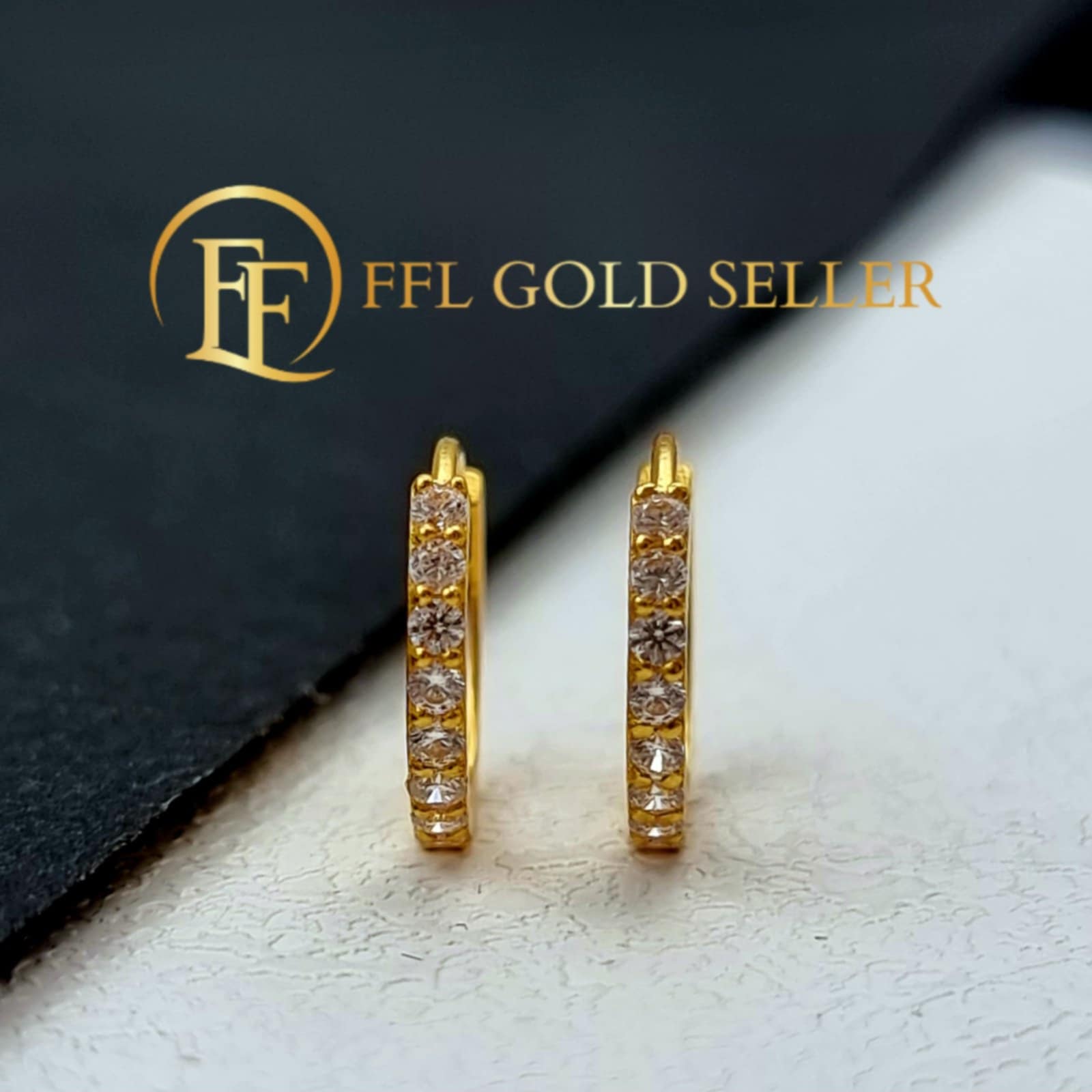 Solid Loop Russ Stone Loop Earring