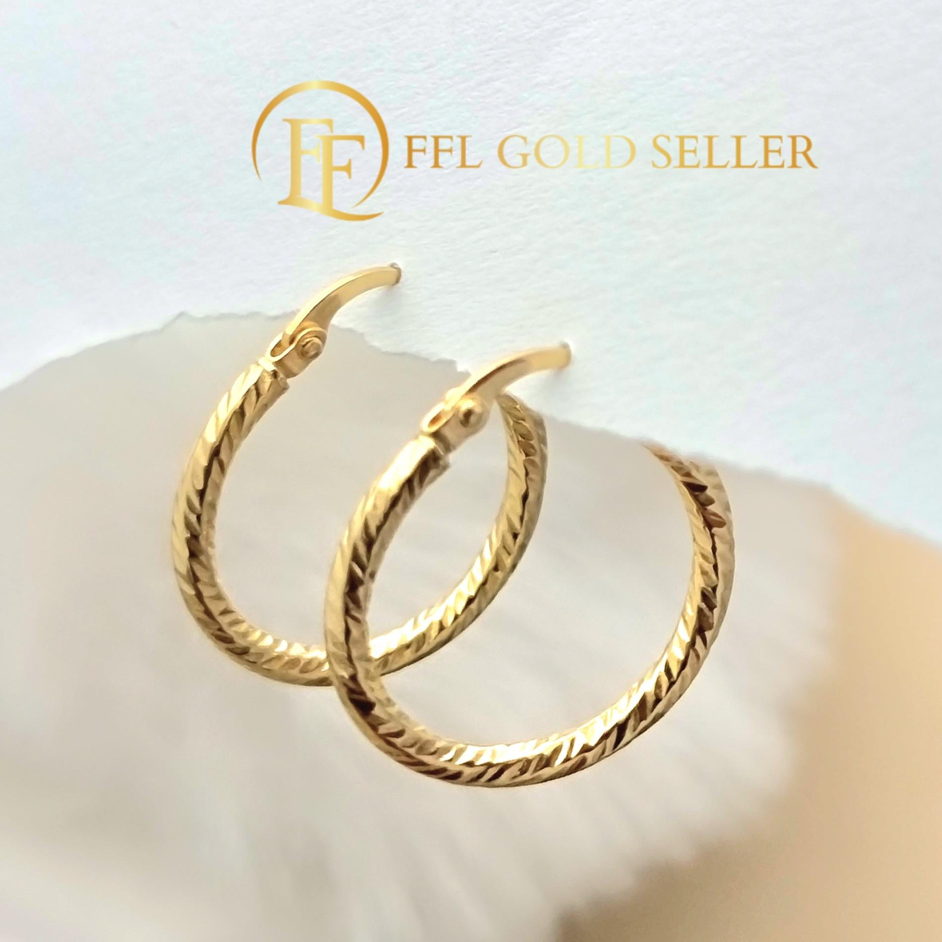 Striped Twisted Loop Clip Earring