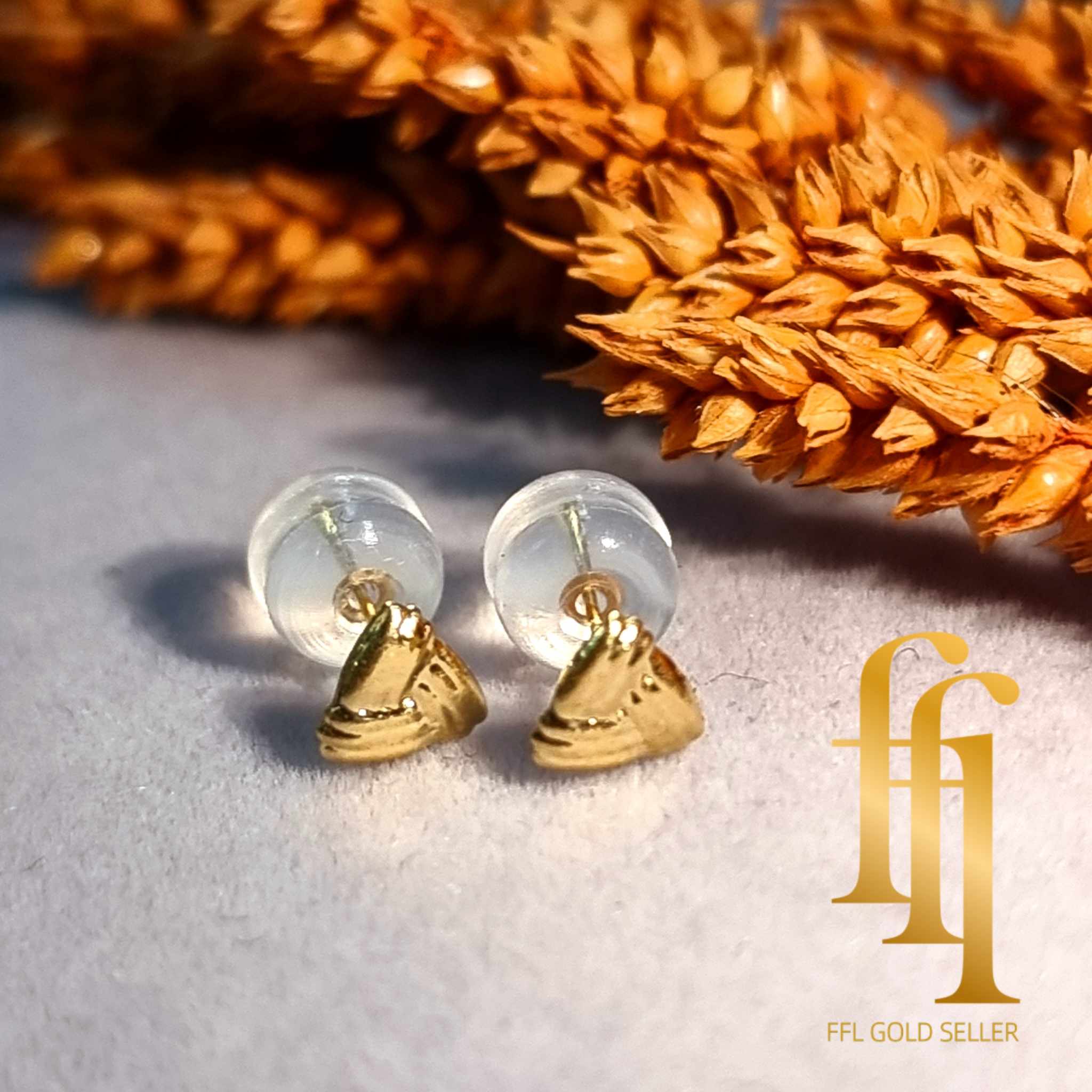 Triangle Knot Silicon Earring