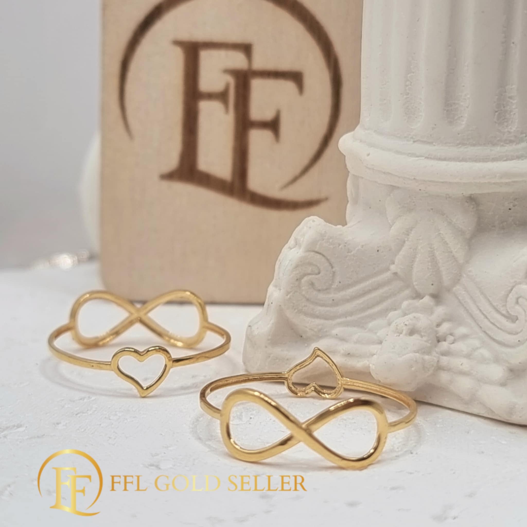 Two Way Infinity and Heart Ring