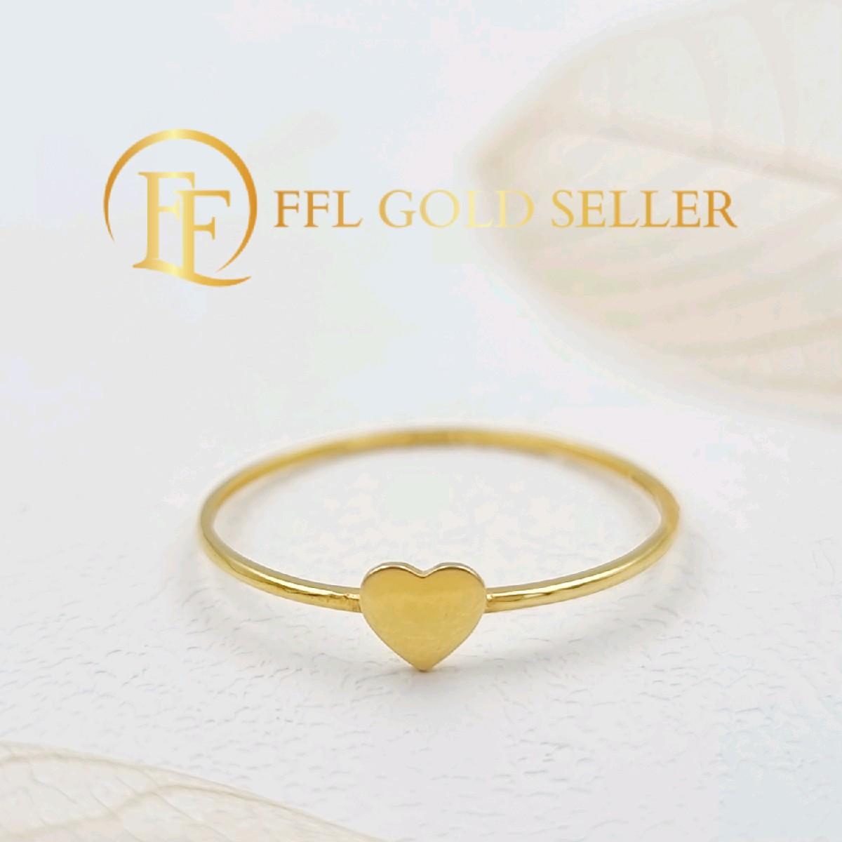 Flat Mirror Heart Ring