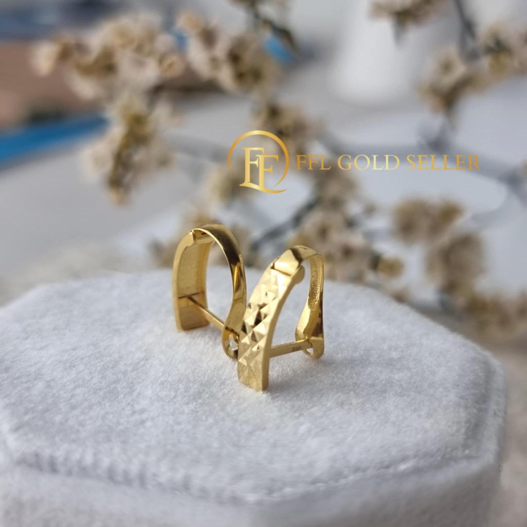 Clip Diacut Bar Earrings
