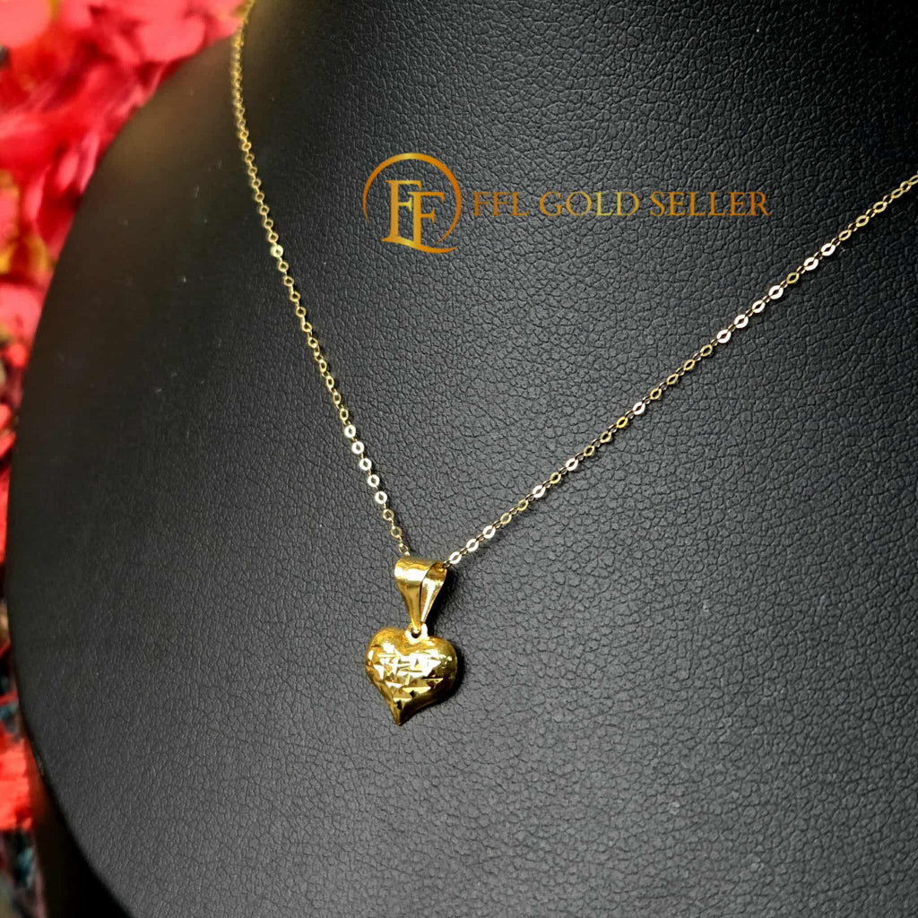Keisha Heart Diacut Necklace Set