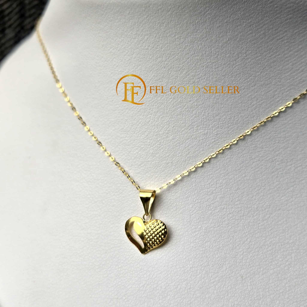 Monina Half Open Heart Tauco Necklace Set